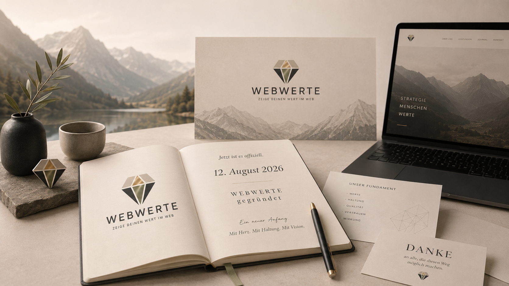 WEBWERTE Journal Beitragsbild zur offiziellen Gewerbeanmeldung am 12. August 2026