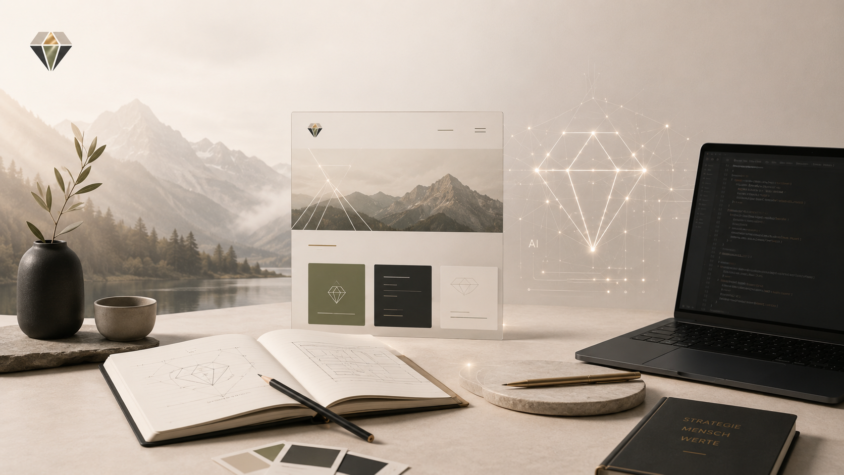 WEBWERTE Journal Beitragsbild zu künstlicher Intelligenz, Webdesign und der Zukunft von Webagenturen